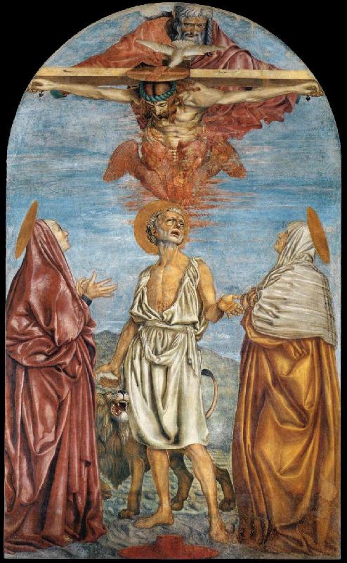Andrea del Castagno The Holy Trinity, St Jerome and Two Saints Germany oil painting art